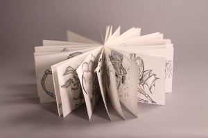 Stencil cut out book - 3 responsive drawings.